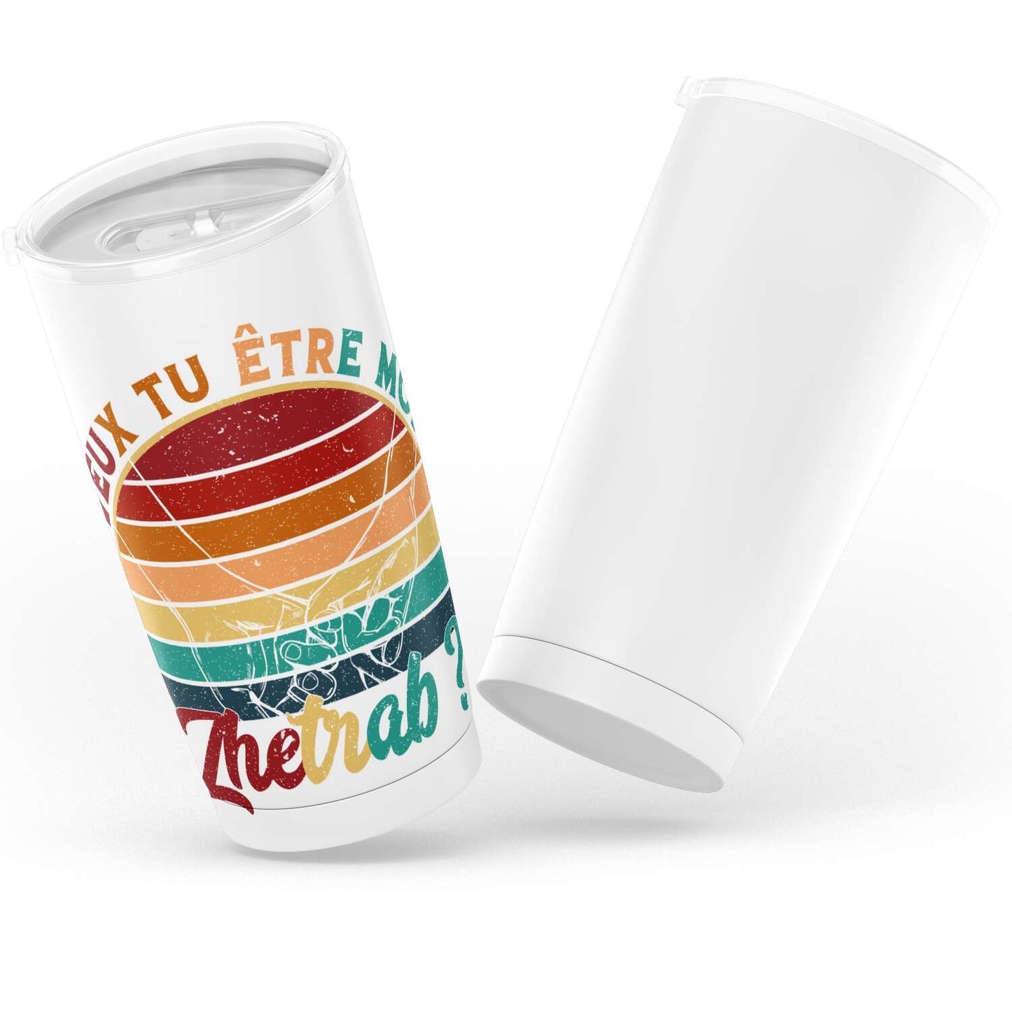 Gobeletcouple veux tu être mon Zhetrab ? Tee shirt Saint valentin en acier inoxydable