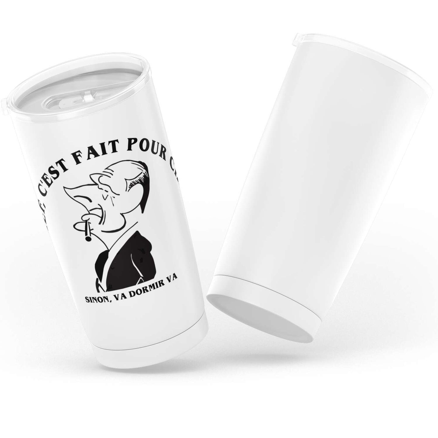 Gobelet en acier inoxydable "Un chef c'est fait pour cheffer"