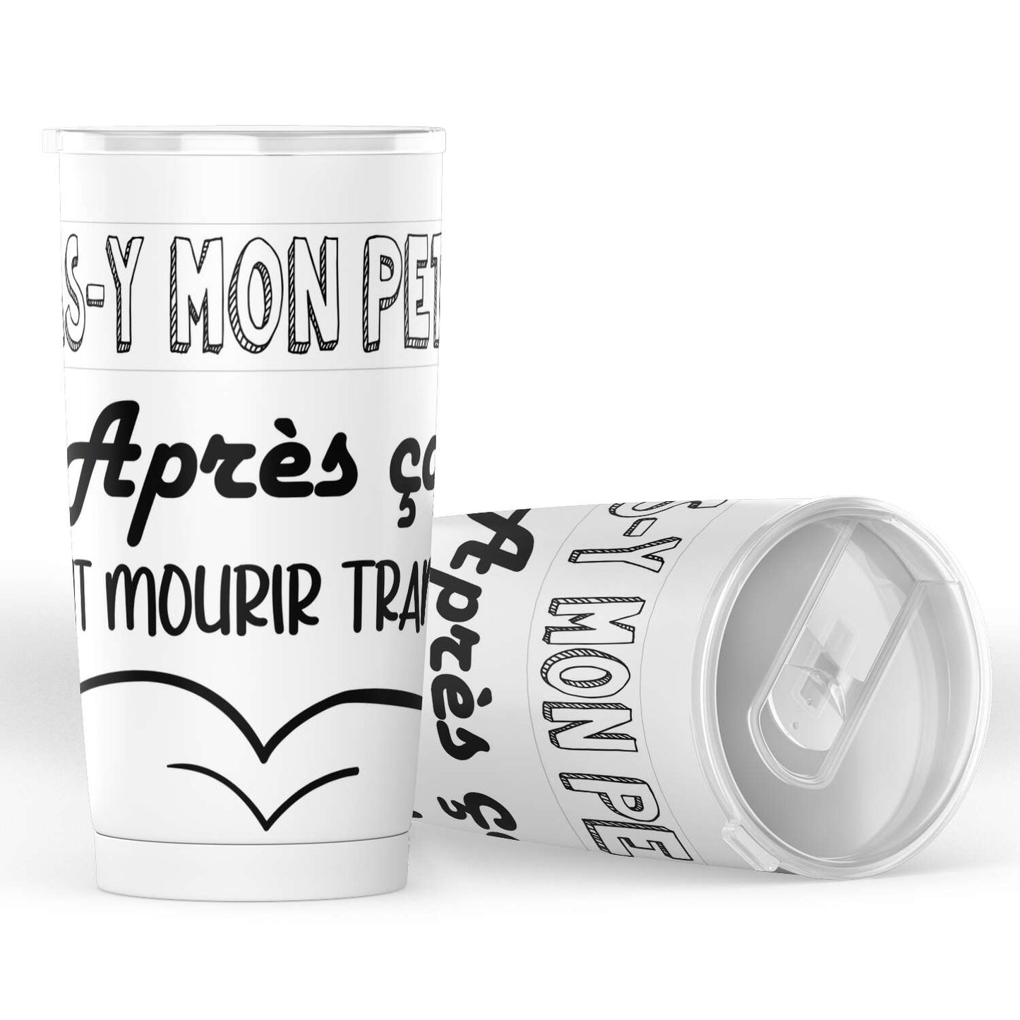 Gobelet foot Vas-y mon petit en acier inoxydable