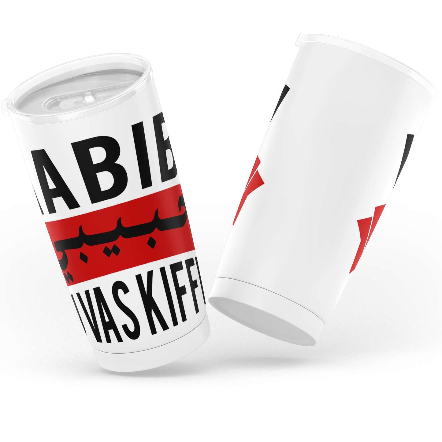 Gobelet personnalisé en acier inoxydable "Habibi tu vas kiffer"