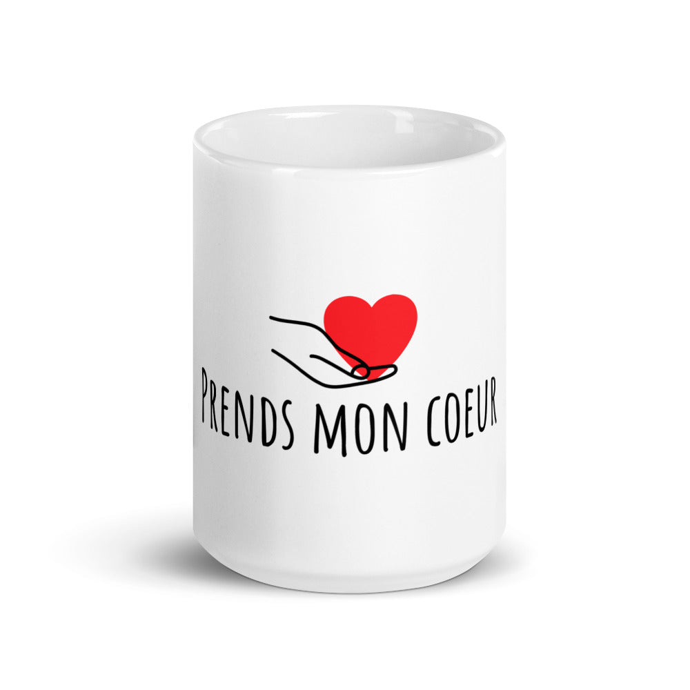 Mug amoureux "Prends mon coeur"