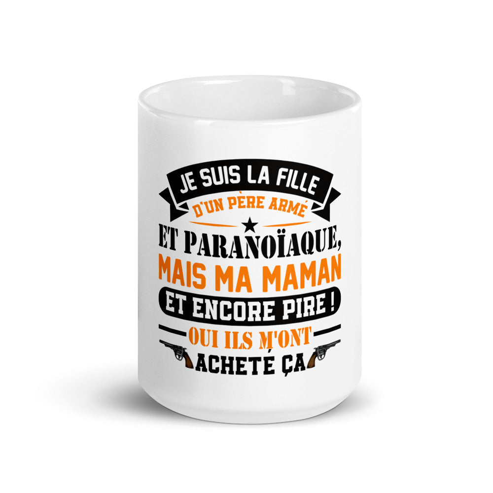 Mug Fête Des Pères père armé et paranoïaque