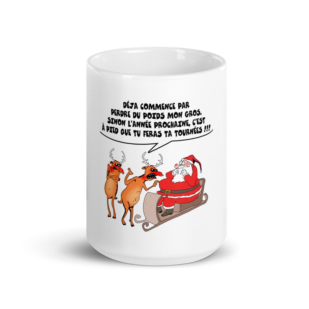 Mug Noël Blanc Brillant