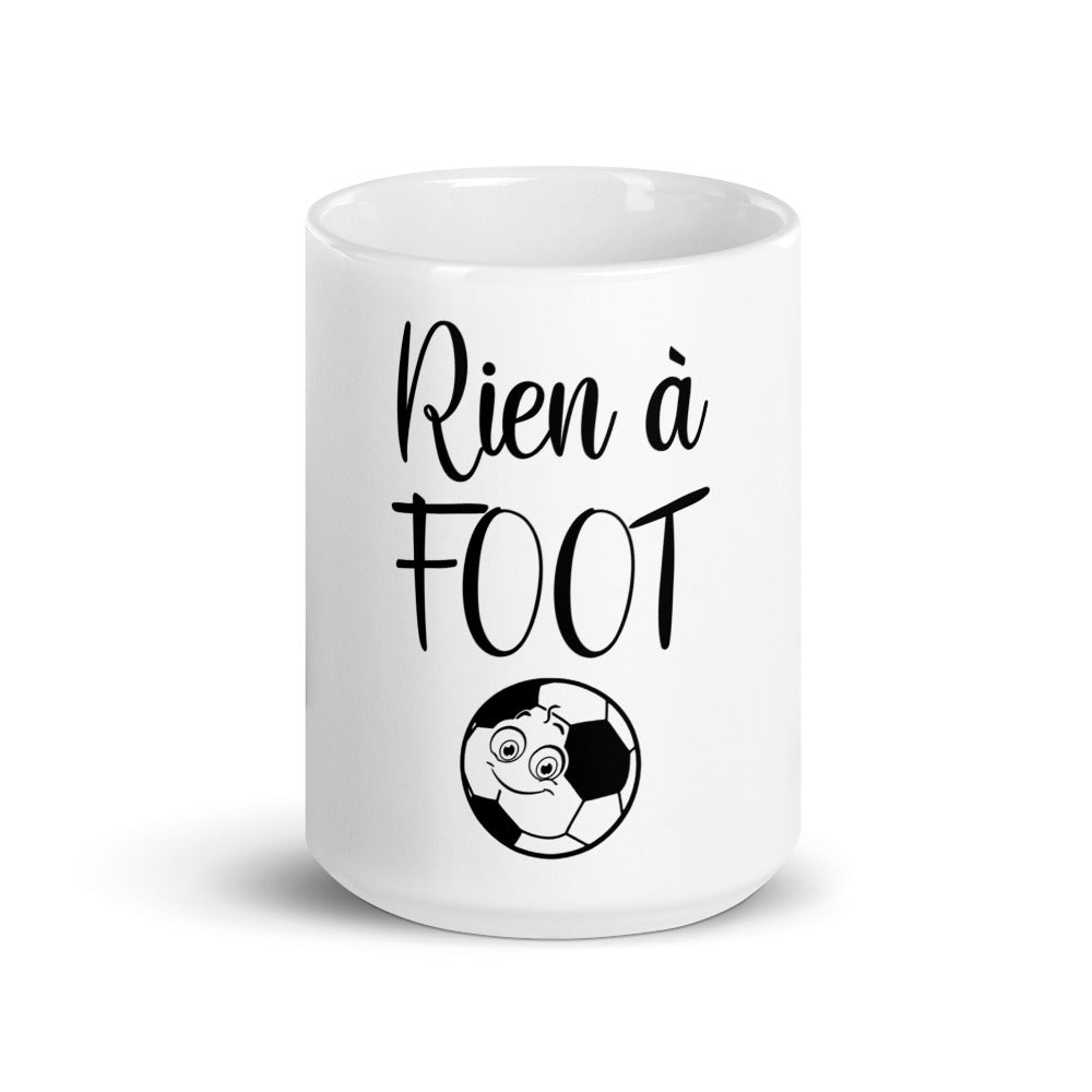 Mug "Rien à foot" Blanc Brillant