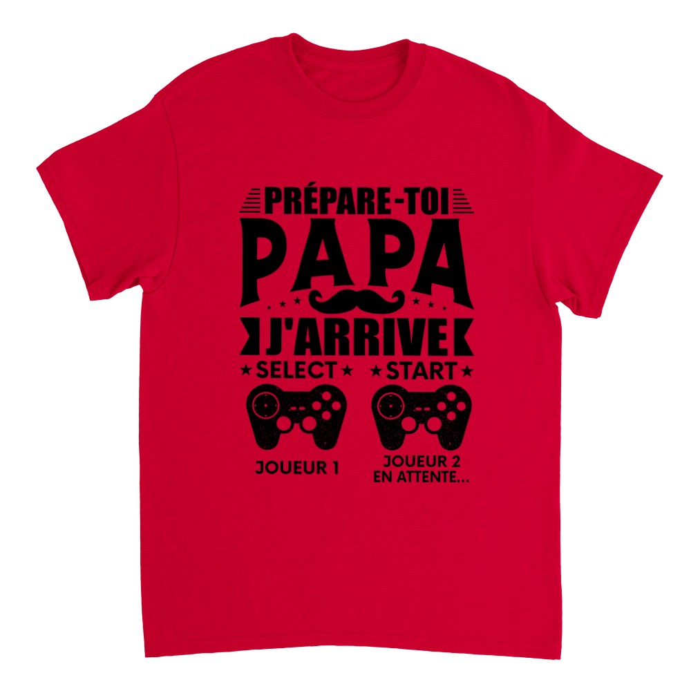 T-shirt papa gamer unisexe épais