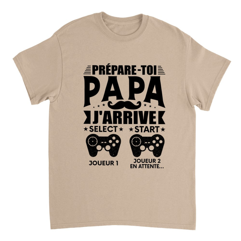 T-shirt papa gamer épais