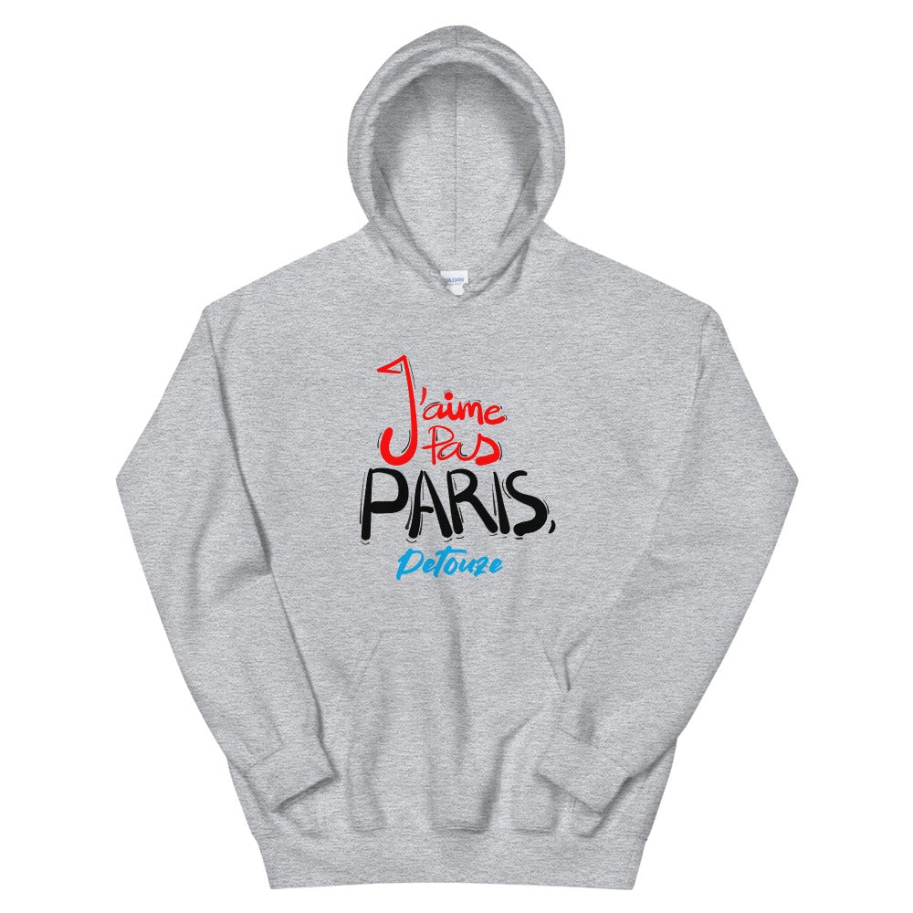 Sweat à capuche "J'aime pas paris petouze"