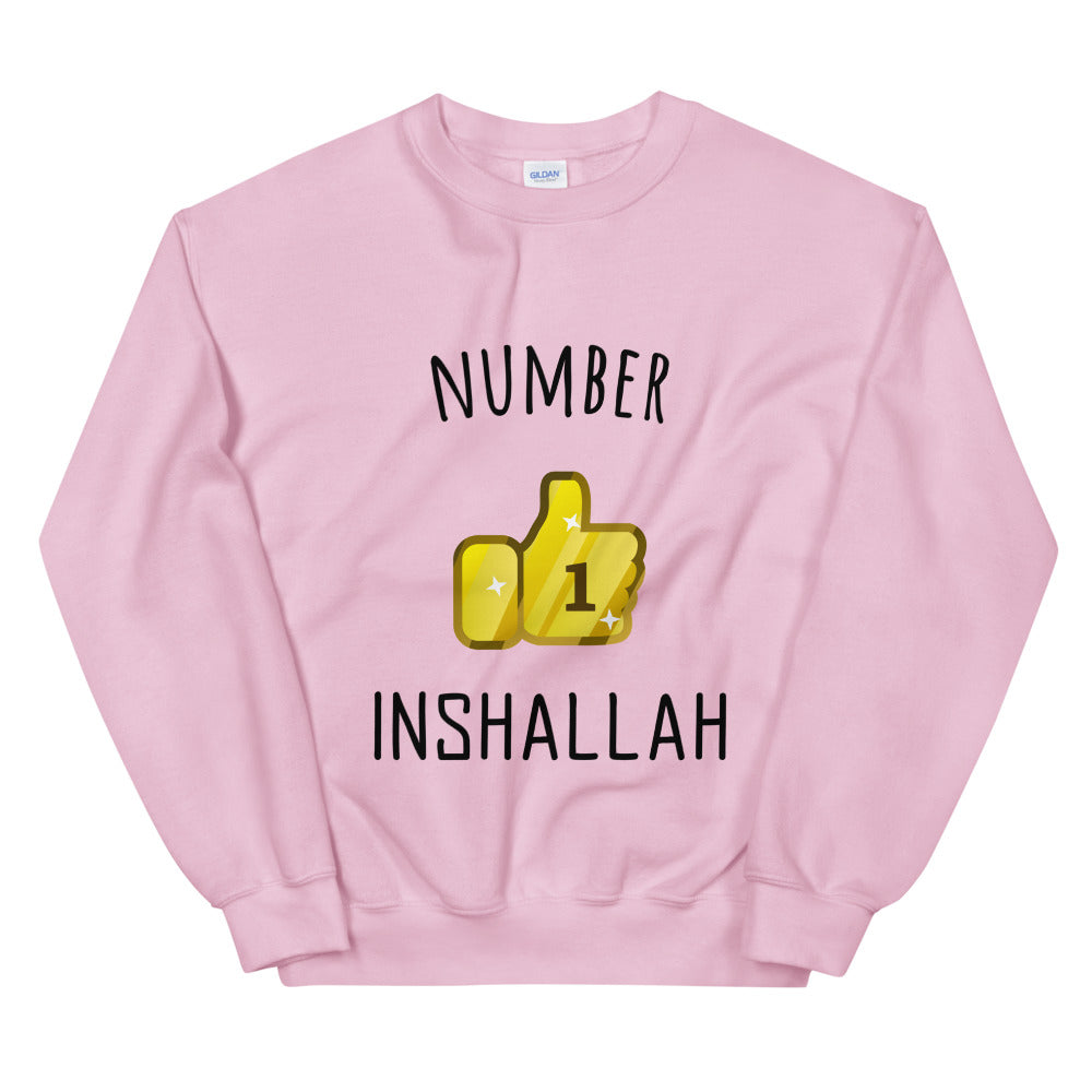 Sweat INSHALLAH, Number 1 InshAllah Unisexe à Col Rond