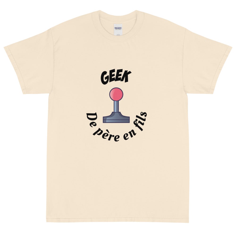 T-shirt geek unisexe "Geek de père en fils"