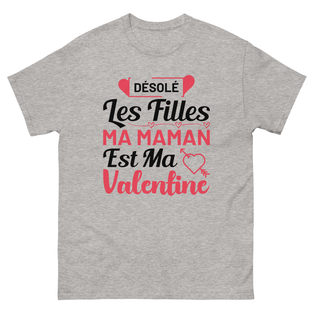 T-shirt Saint-valentin ma maman est ma valentine