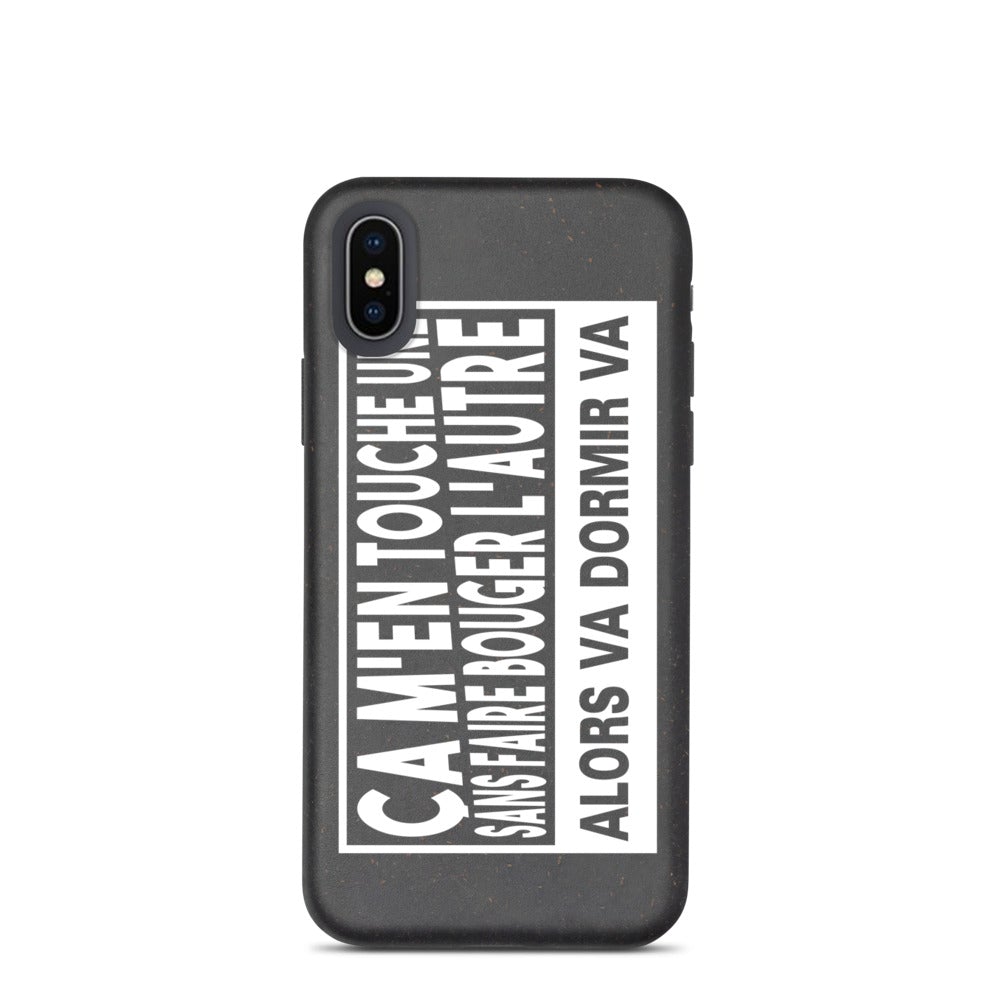 Coque de téléphone biodégradable "ça m'en touche une sans faire bouger l'autre"