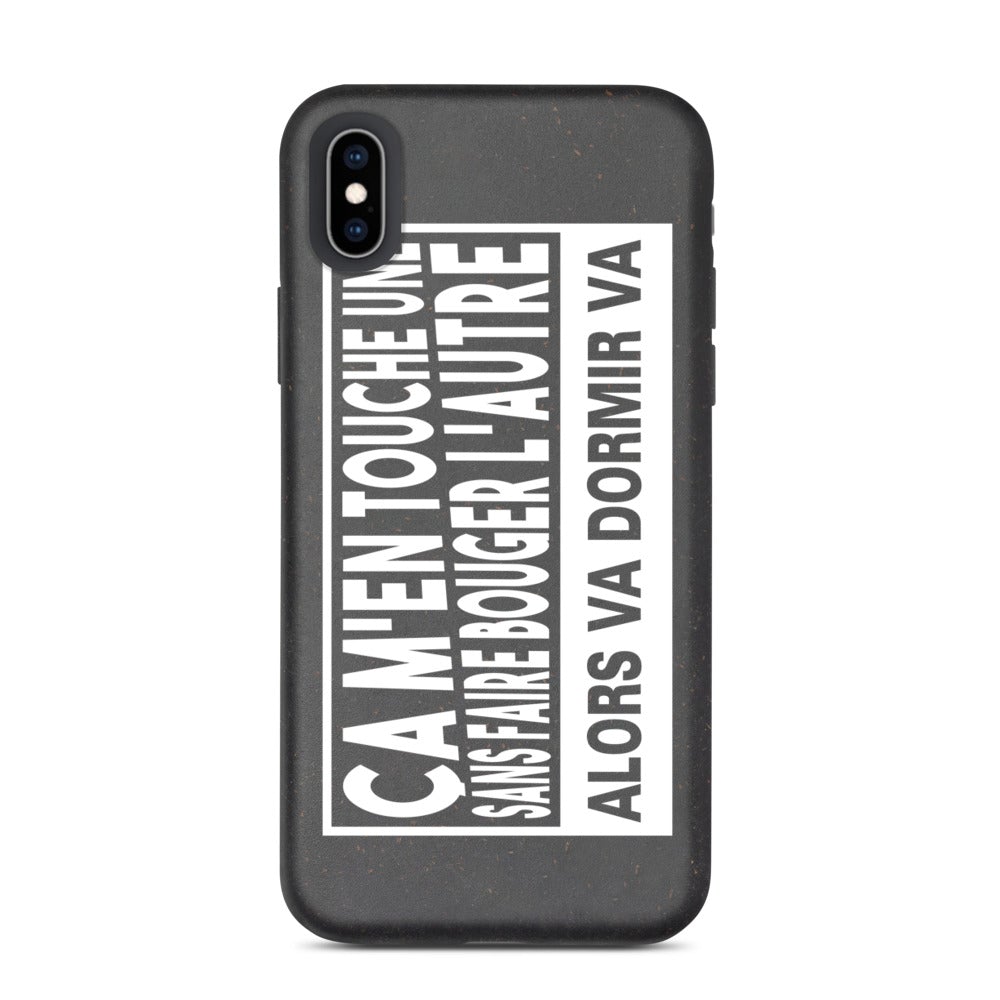 Coque de téléphone biodégradable "ça m'en touche une sans faire bouger l'autre"