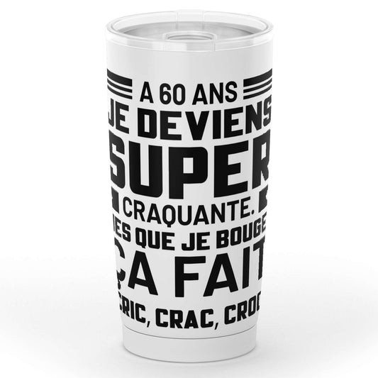 Gobelet cadeau anniversaire 60 ans en acier inoxydable