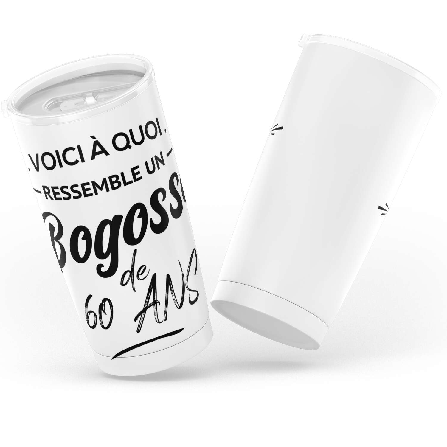 Gobelet anniversaire 60 ans bogosse 60 ans cadeau humour en acier inoxydable