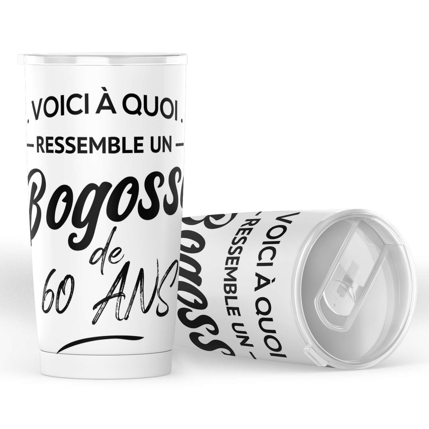 Gobelet anniversaire 60 ans bogosse 60 ans cadeau humour en acier inoxydable
