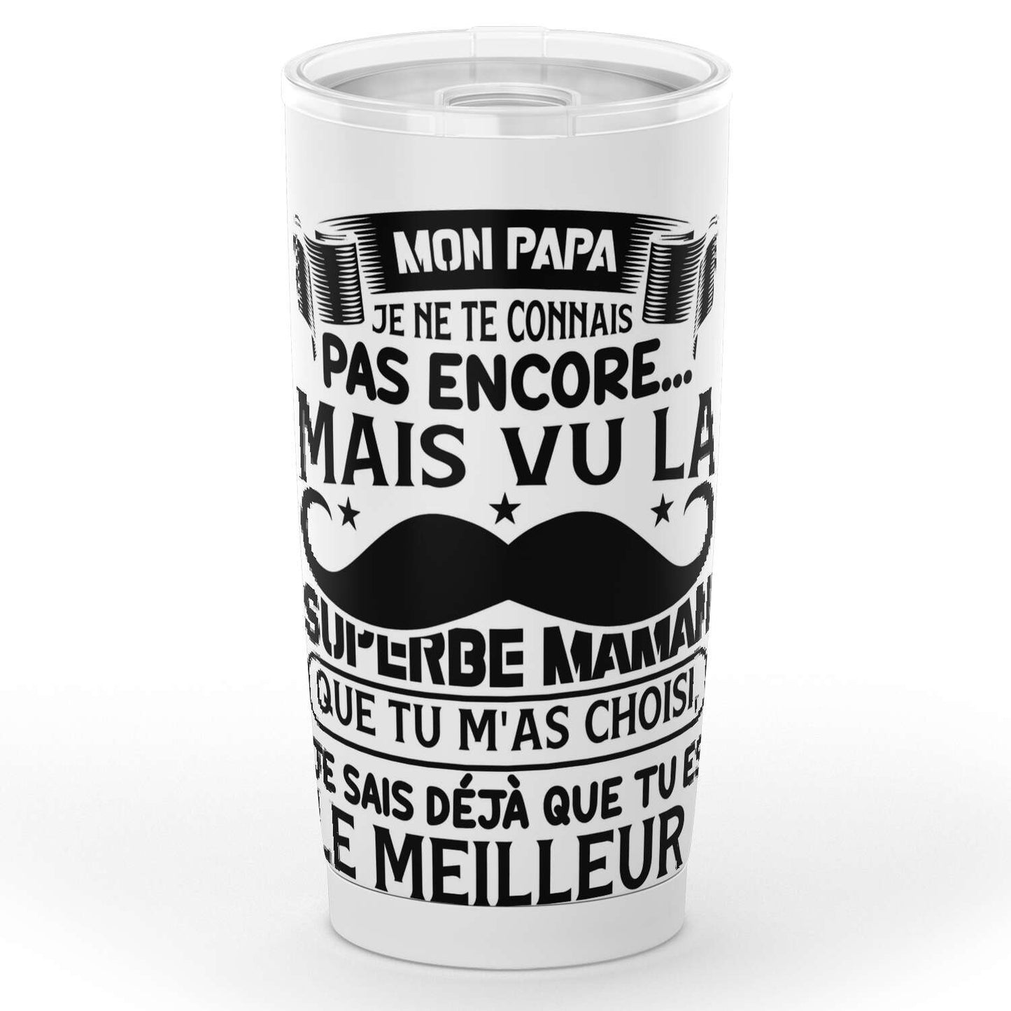 Gobelet Annonce de grossesse idée Cadeau Futur Papa en acier inoxydable