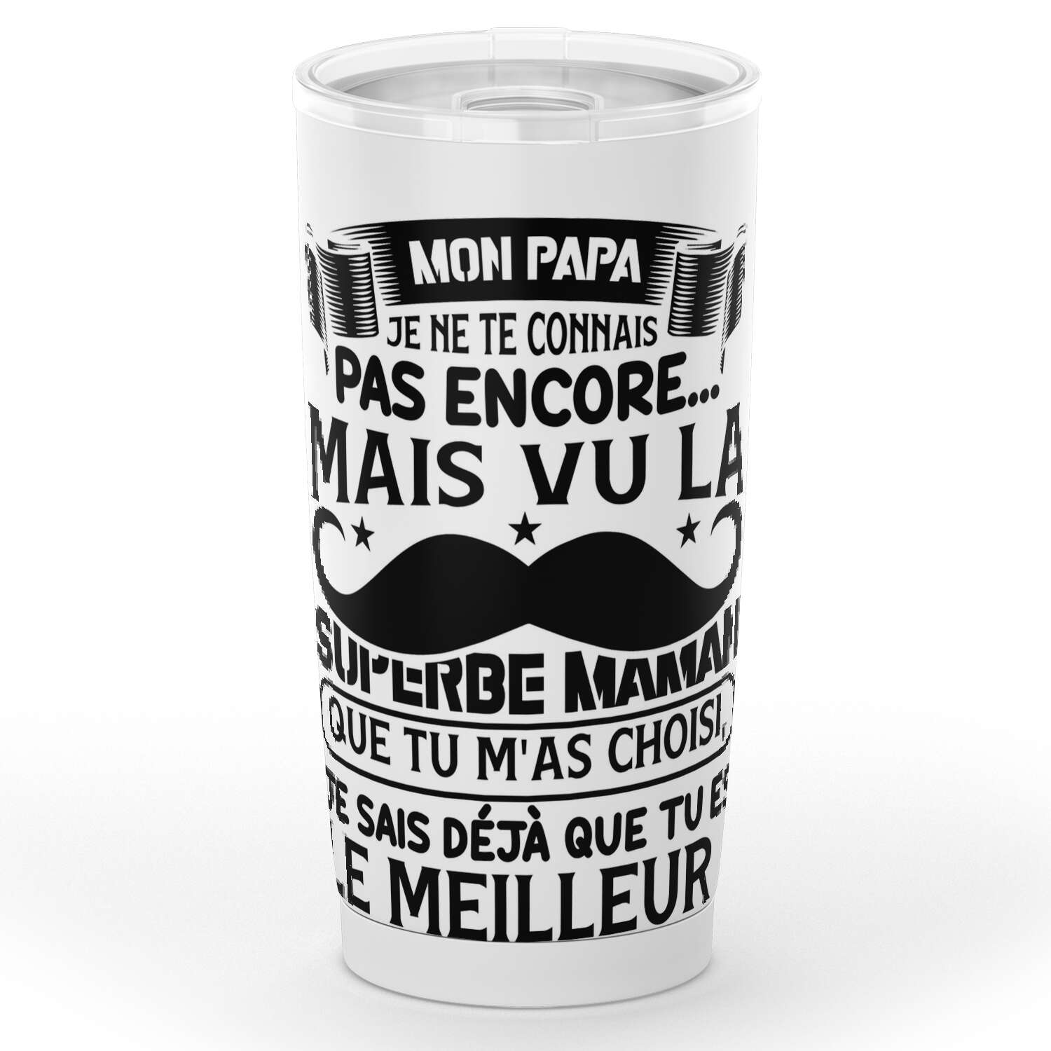 Gobelet Annonce de grossesse idée Cadeau Futur Papa en acier inoxydable