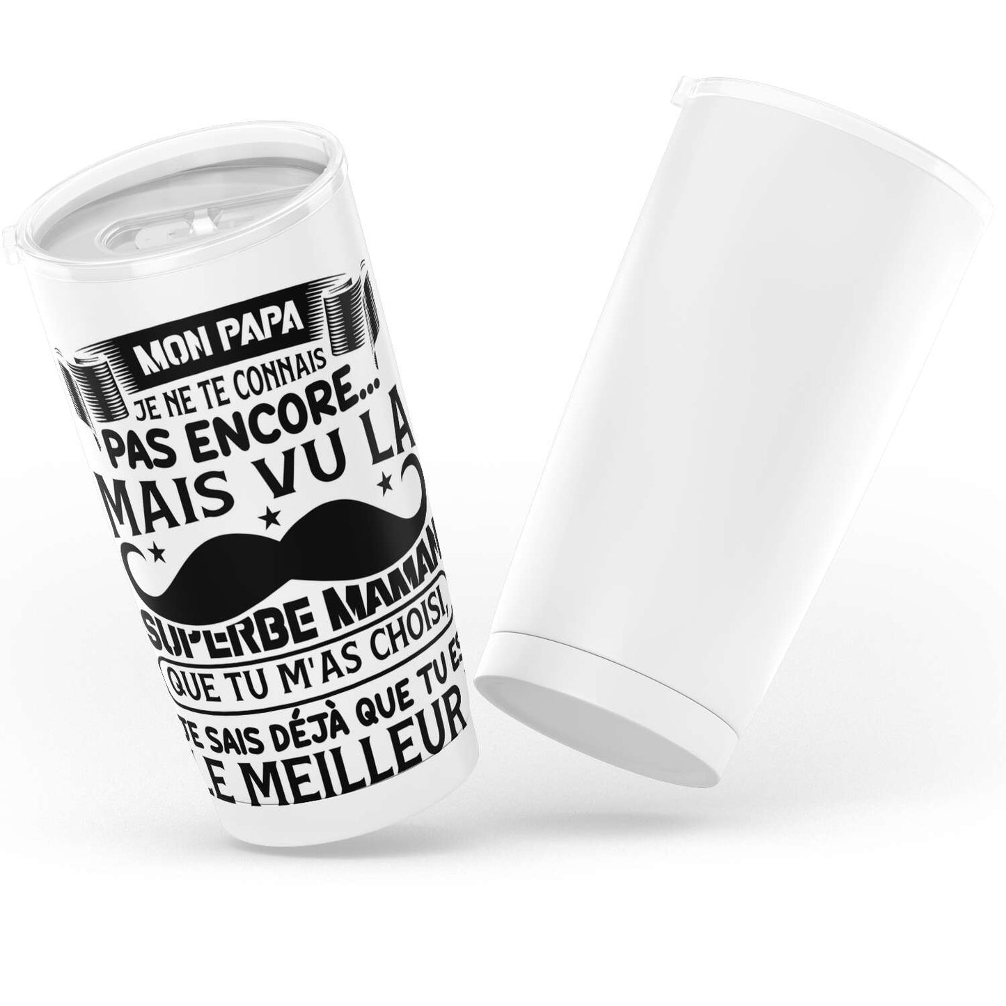 Gobelet Annonce de grossesse idée Cadeau Futur Papa en acier inoxydable