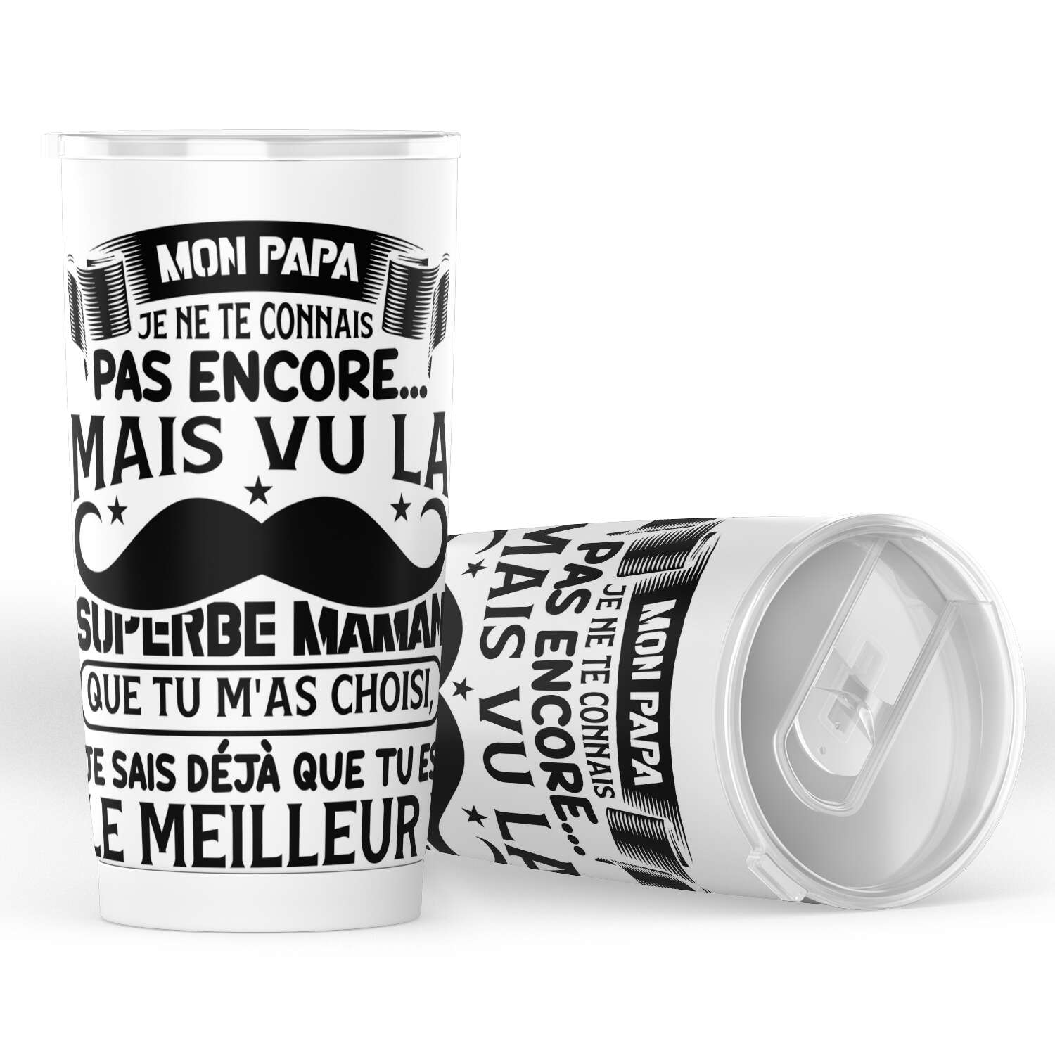 Gobelet Annonce de grossesse idée Cadeau Futur Papa en acier inoxydable