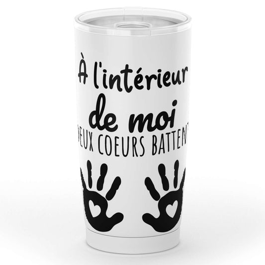 Gobelet annonce grossesse femme en acier inoxydable