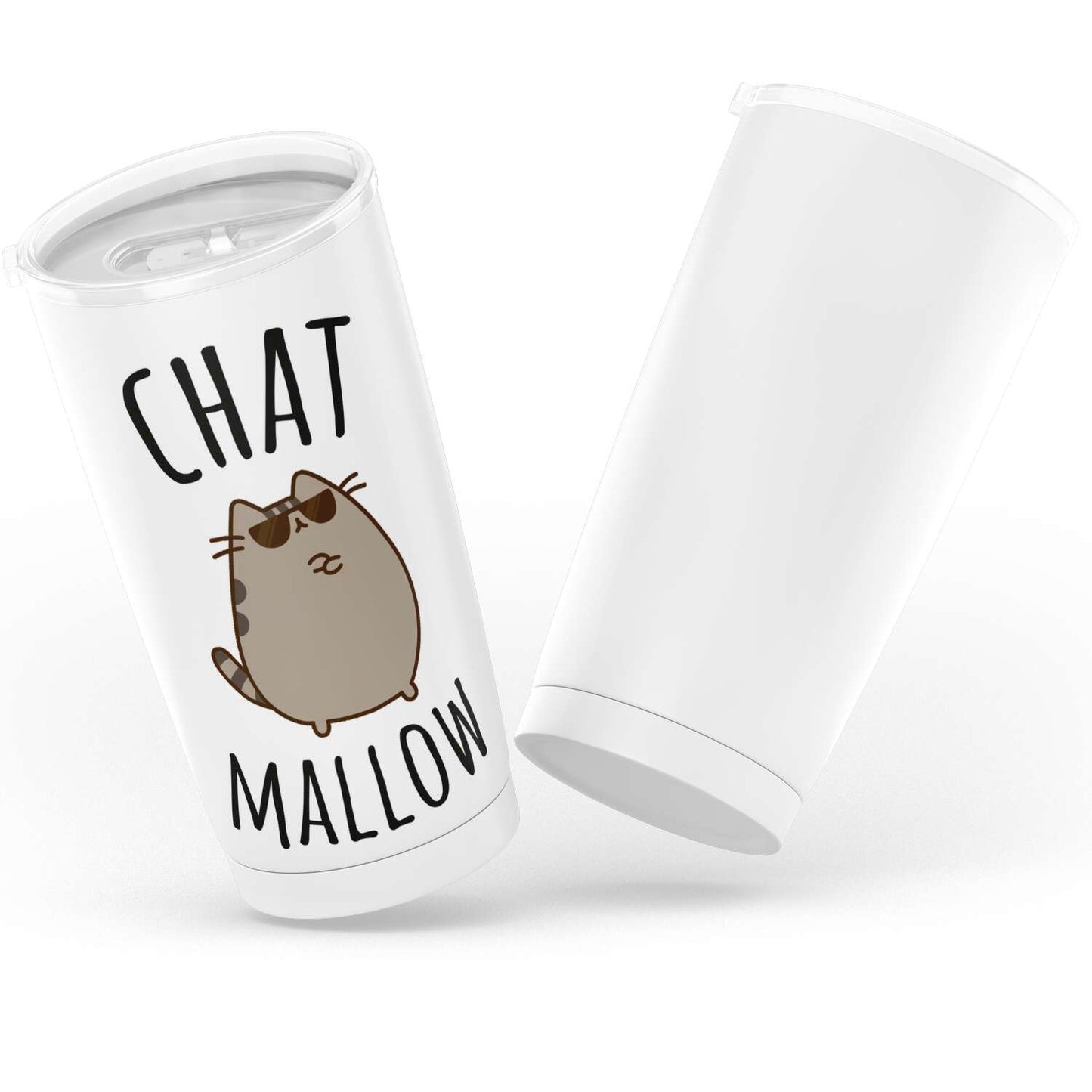 Gobelet chat mallow en acier inoxydable