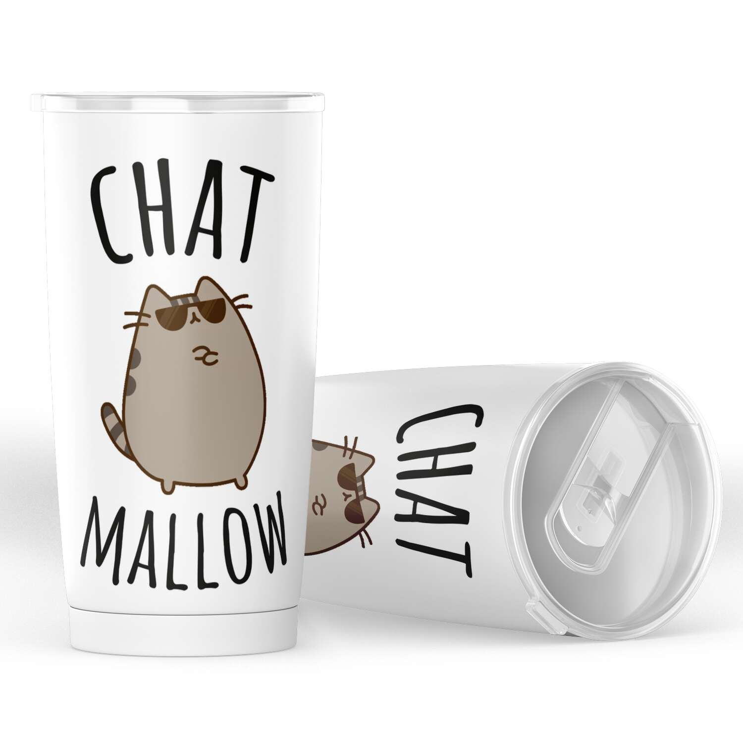 Gobelet chat mallow en acier inoxydable