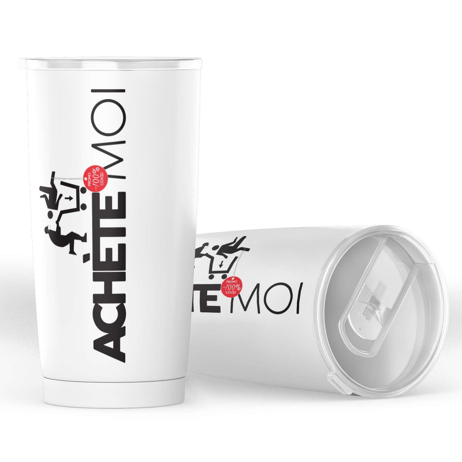 Gobelet en acier inoxydable "ACHETE- MOI"