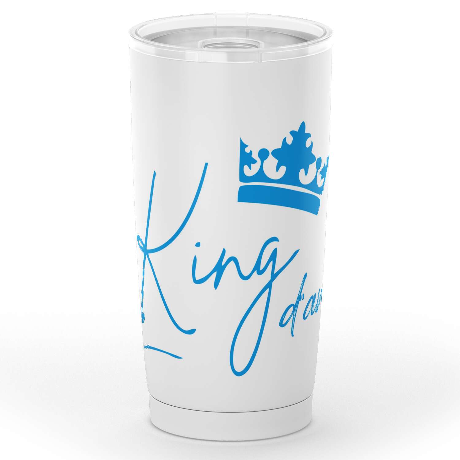 Gobelet en acier inoxydable couple st valentin "Mon King d'amour"