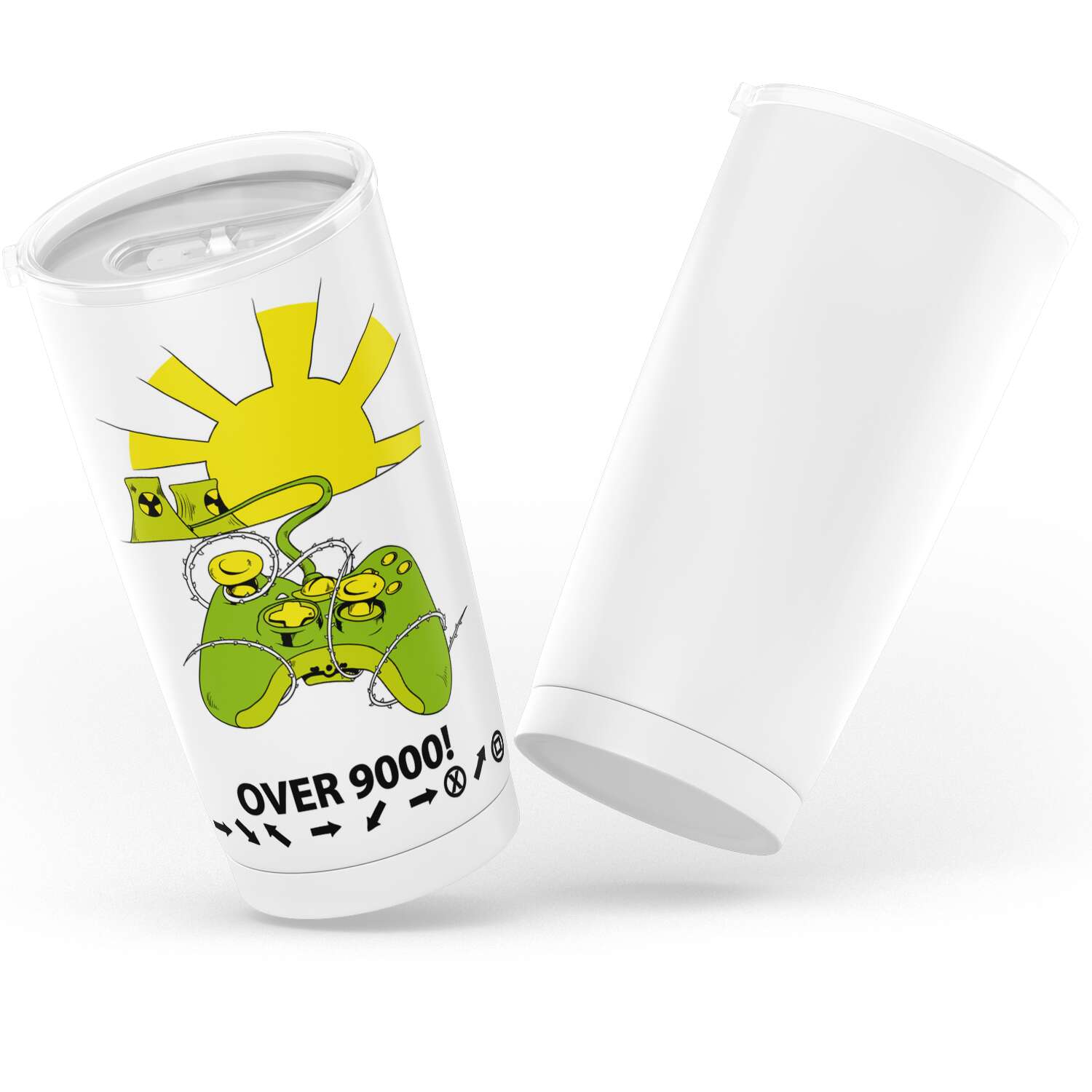 Gobelet en acier inoxydable "Geek Over 9000"