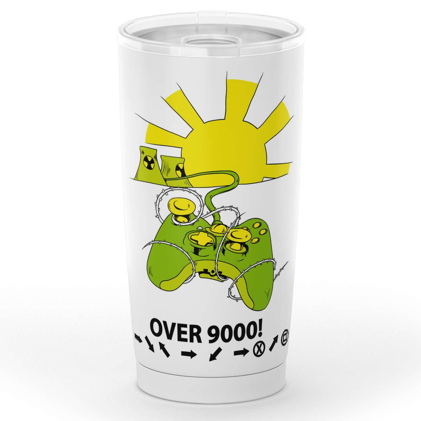 Gobelet en acier inoxydable "Geek Over 9000"