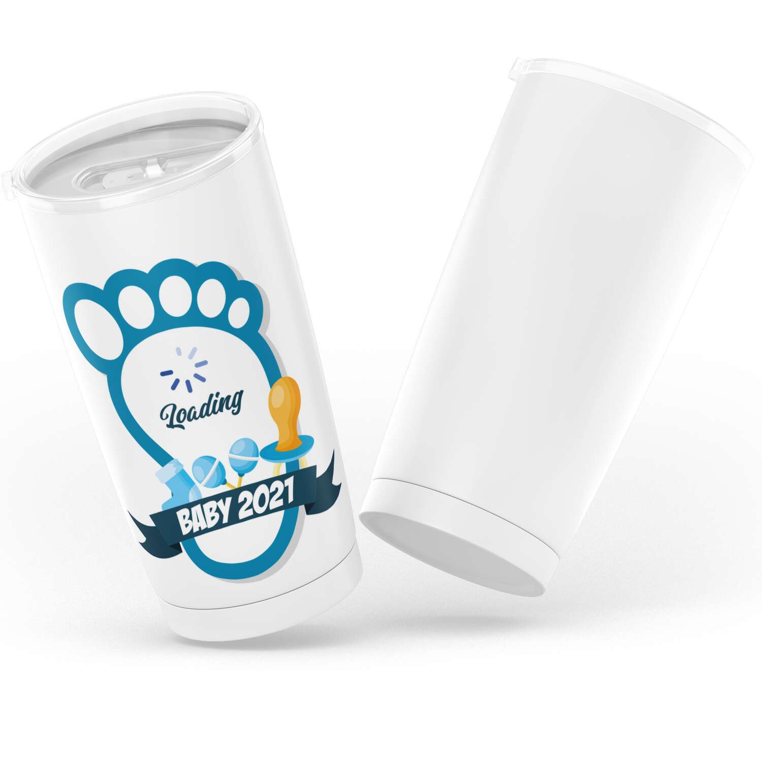 Gobelet en acier inoxydable grossesse petit pied "Bébé Loading"