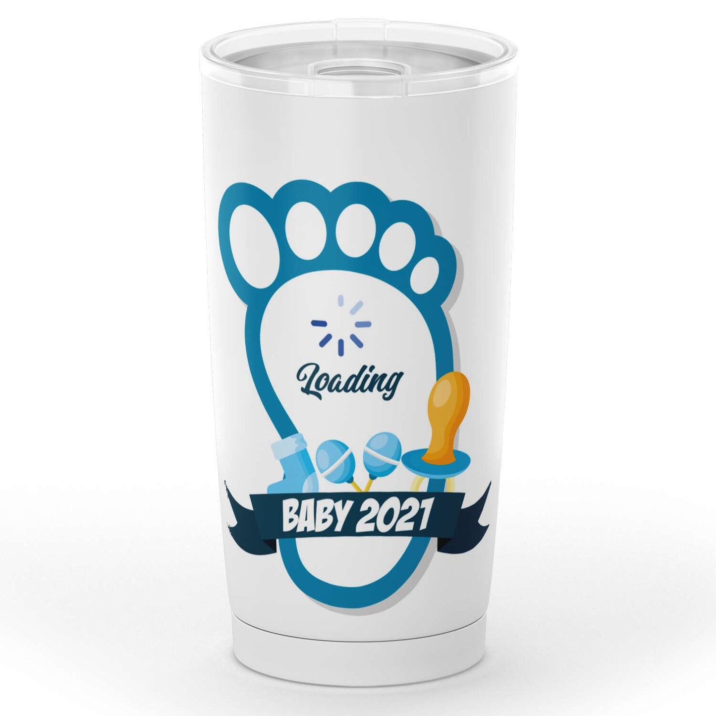 Gobelet en acier inoxydable grossesse petit pied "Bébé Loading"