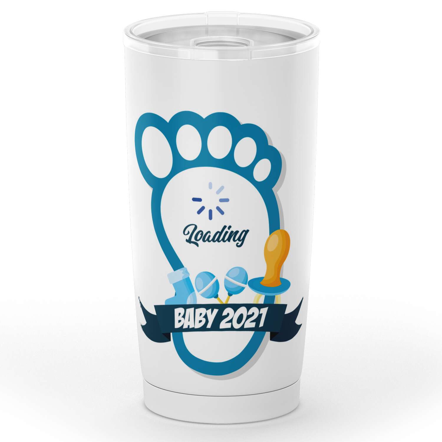 Gobelet en acier inoxydable grossesse petit pied "Bébé Loading"