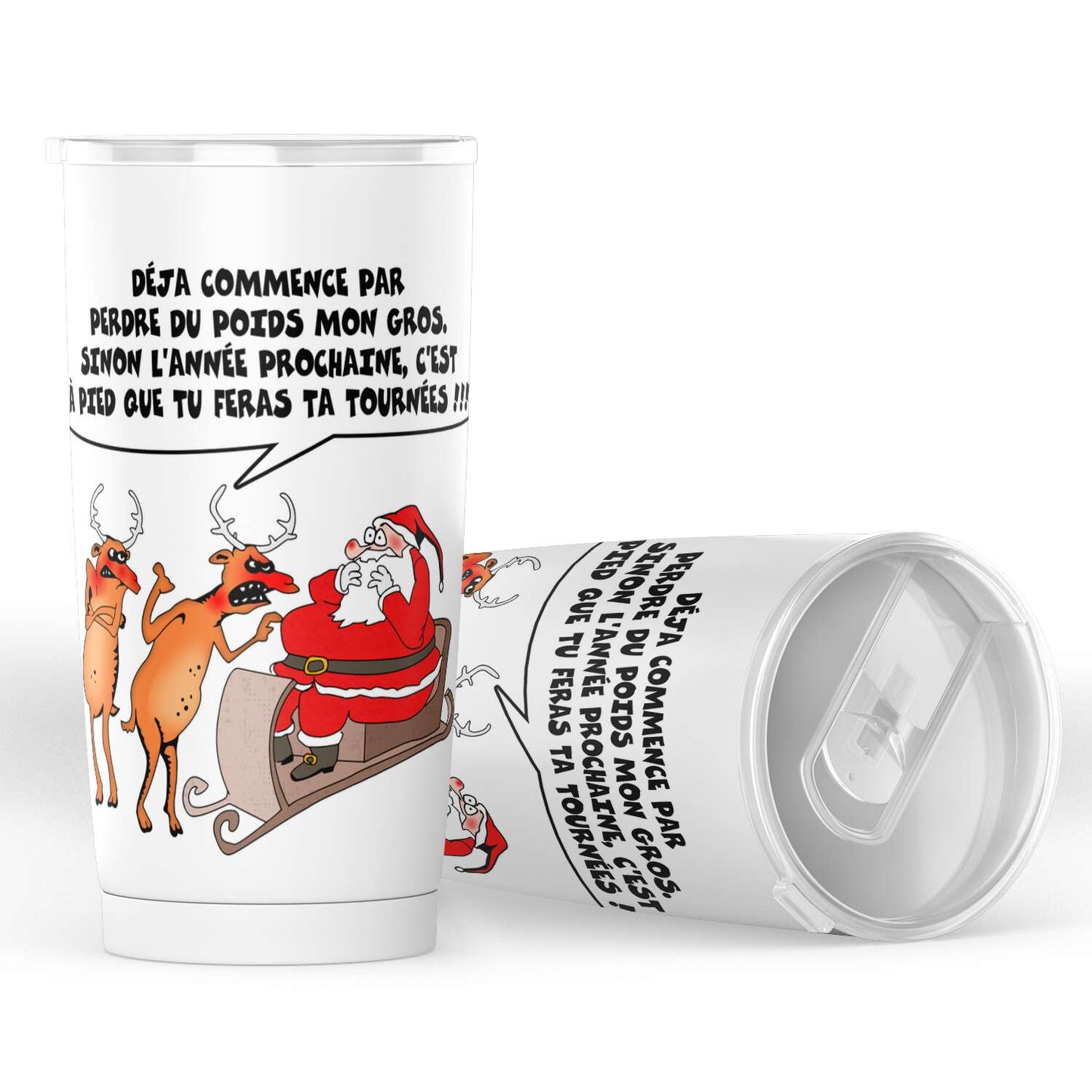 Gobelet en acier inoxydable Noël | Subliminator