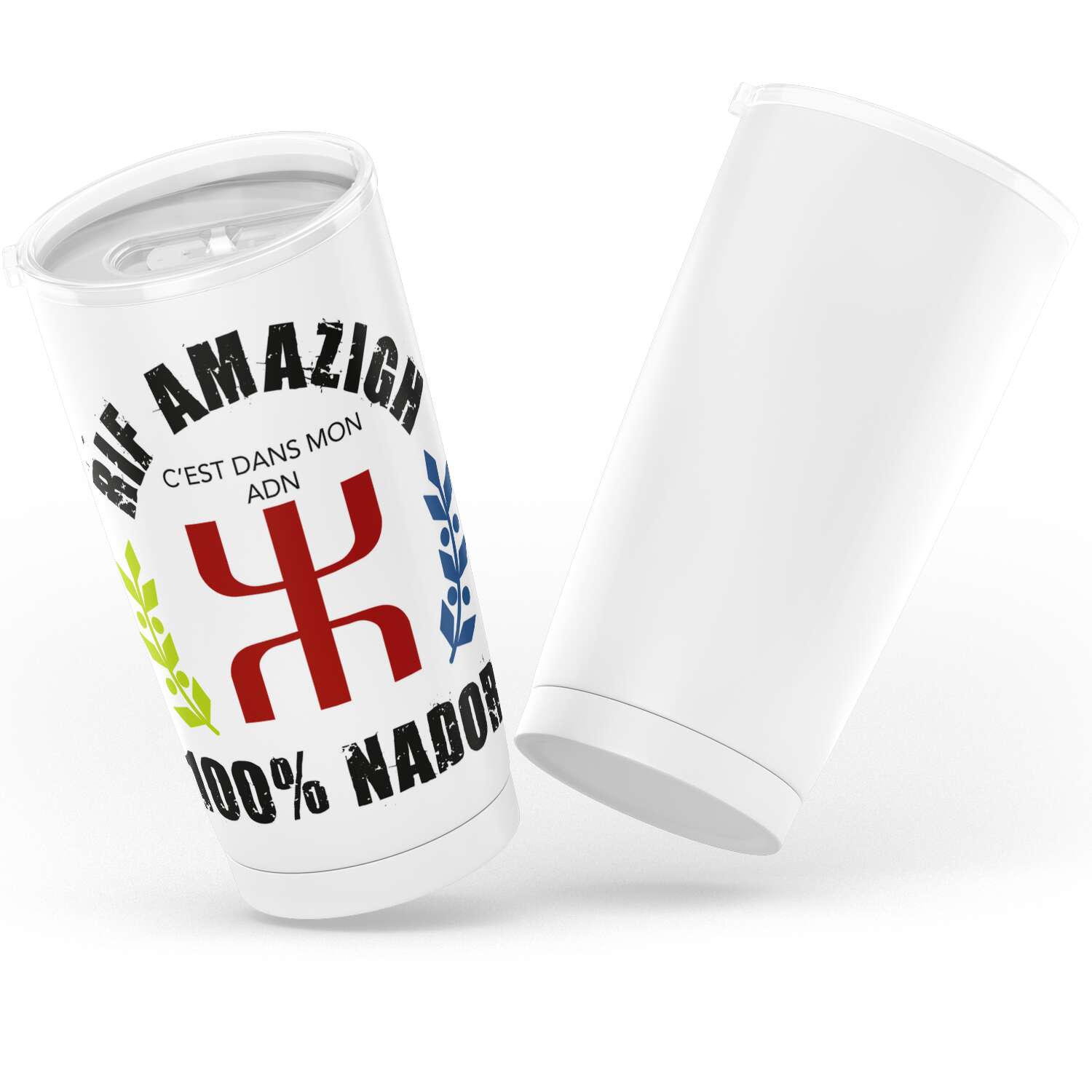 Gobelet en acier inoxydable "RIF AMAZIGH 100% NADOR"