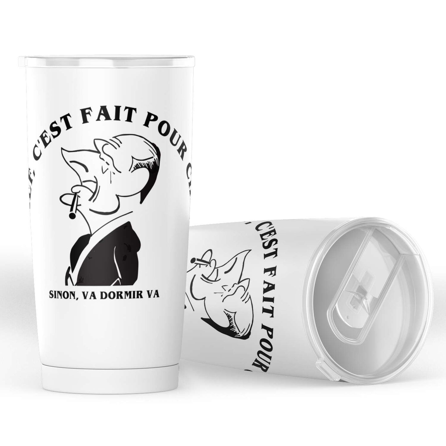 Gobelet en acier inoxydable "Un chef c'est fait pour cheffer"