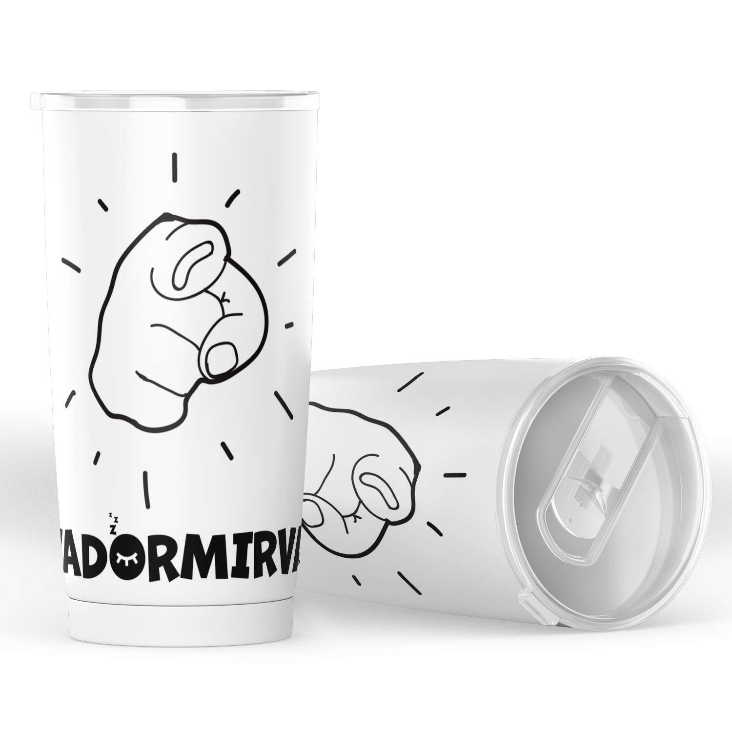 Gobelet en acier inoxydable "va dormir va"