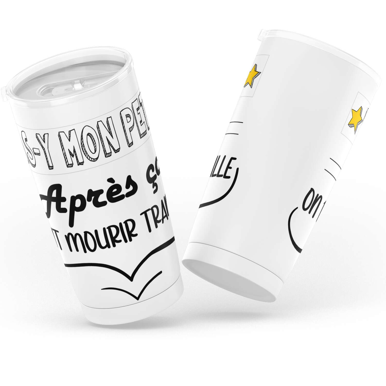 Gobelet foot Vas-y mon petit en acier inoxydable