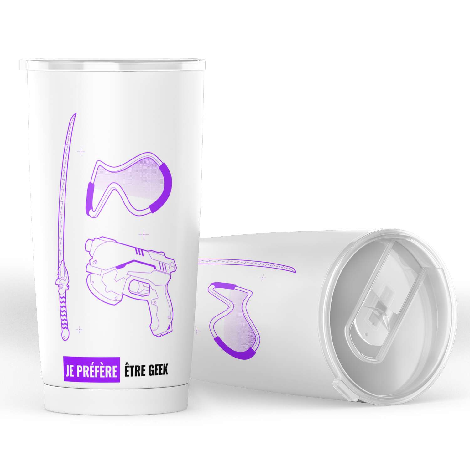 Gobelet gamer console en acier inoxydable