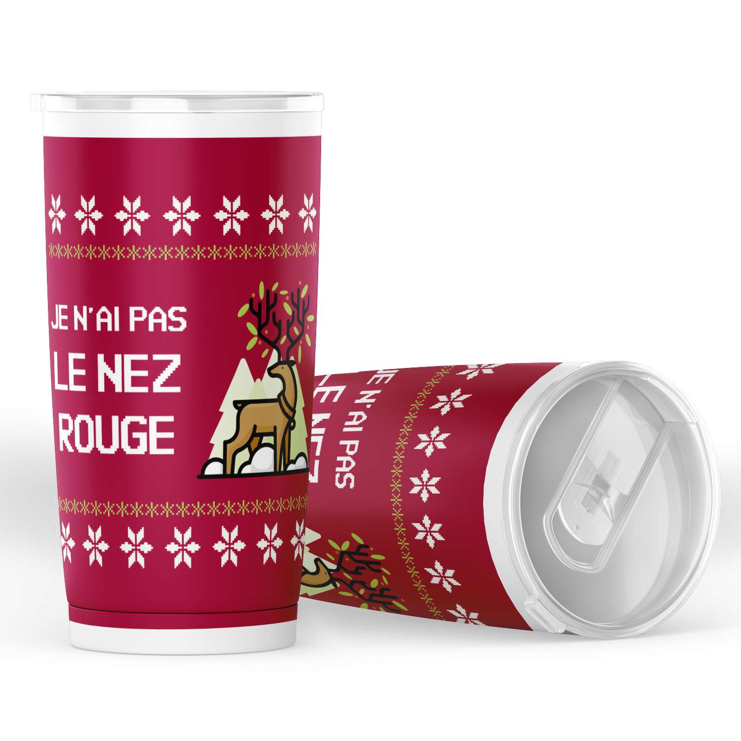 Gobelet Joyeux Noël en acier inoxydable