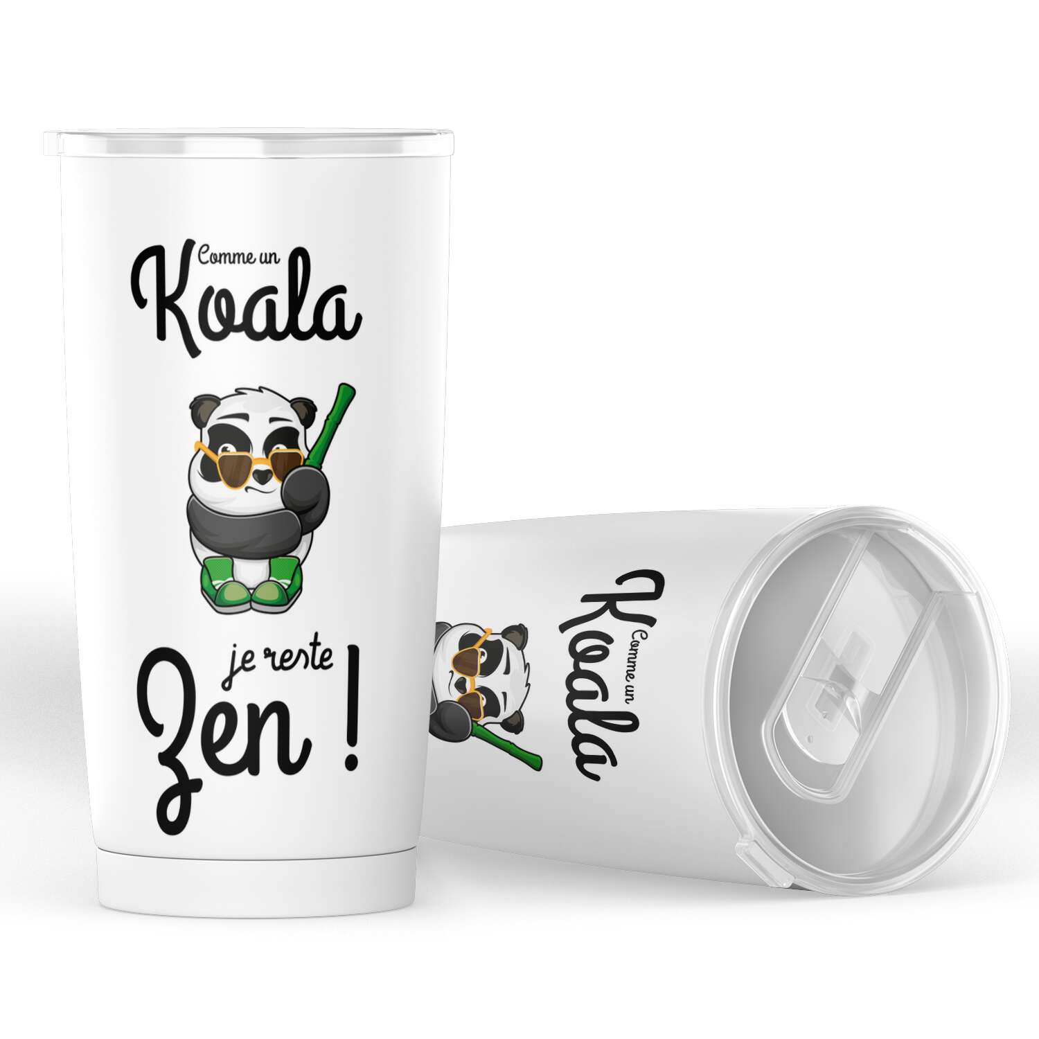Gobelet Koala "comme un Koala je reste zen !" en acier inoxydable