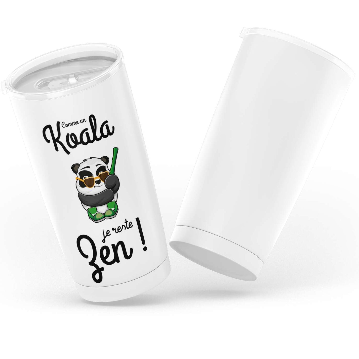 Gobelet Koala "comme un Koala je reste zen !" en acier inoxydable