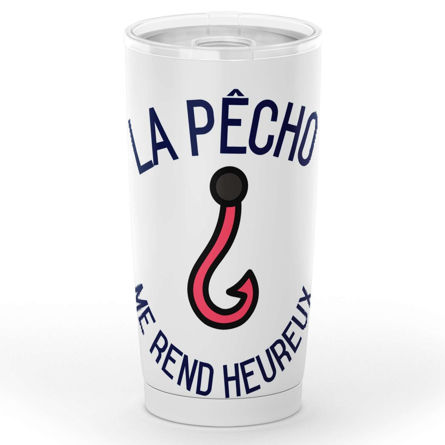 Gobelet la pêcho me rend heureux en acier inoxydable