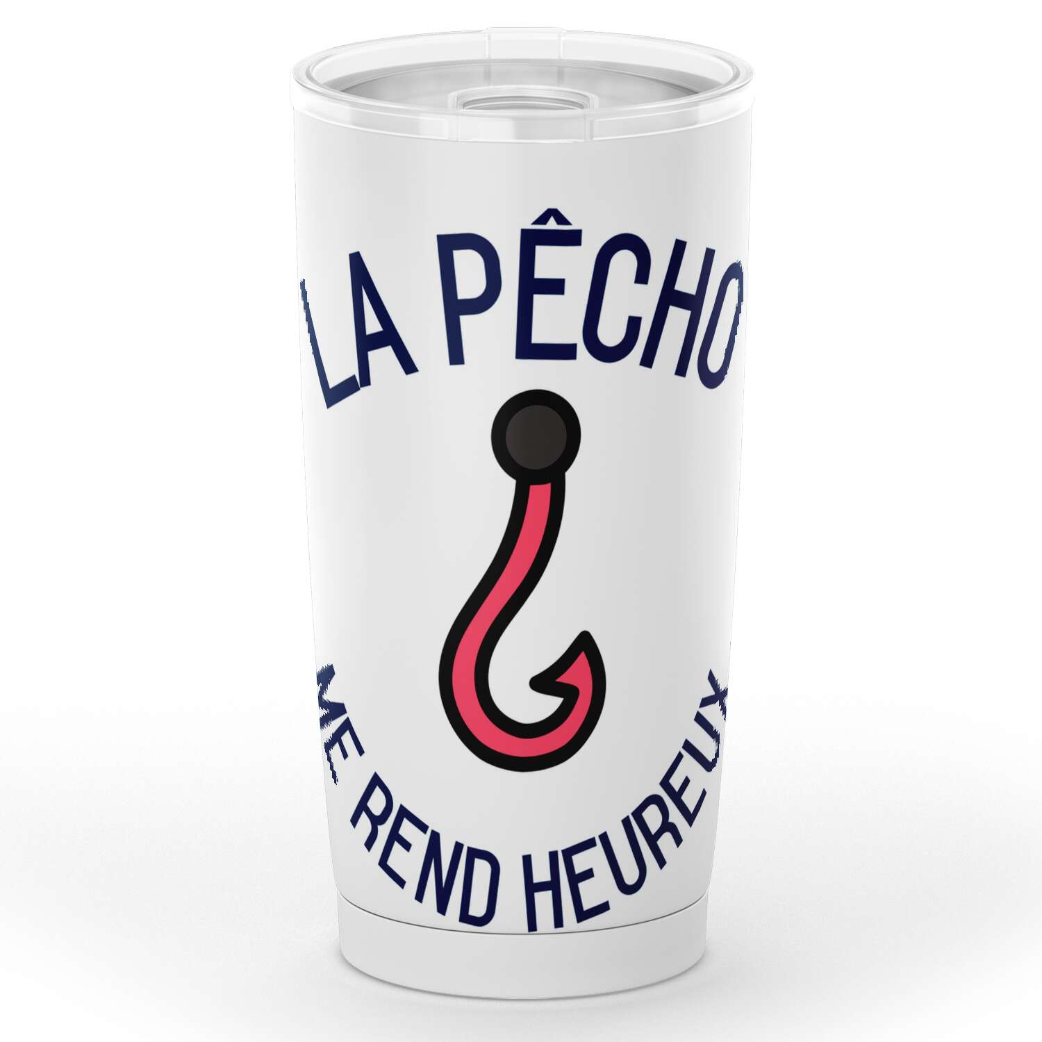 Gobelet la pêcho me rend heureux en acier inoxydable