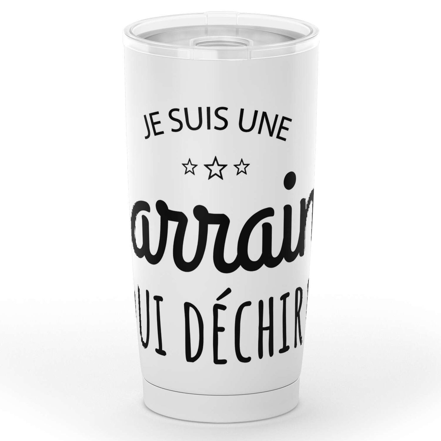 Gobelet Marraine "Je suis une marraine qui déchire" en acier inoxydable