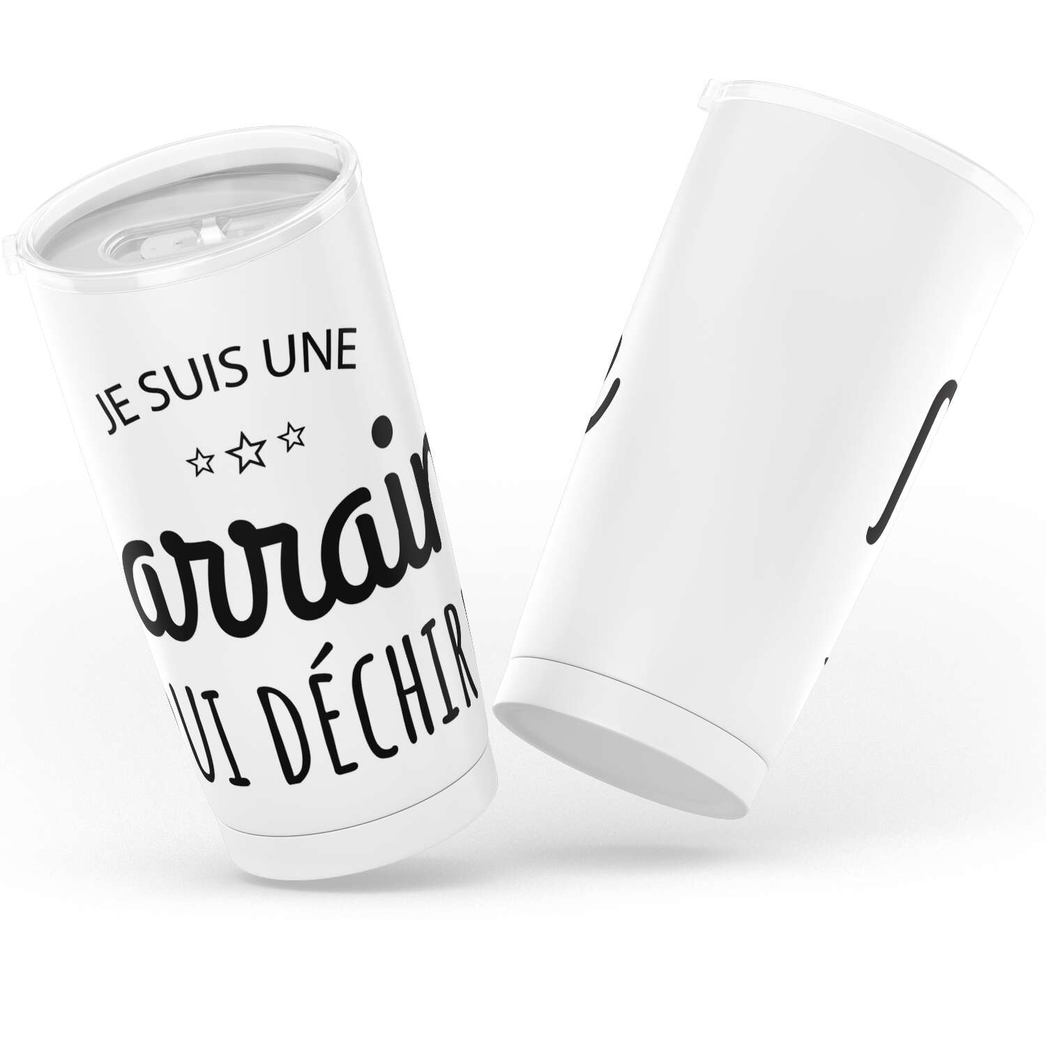 Gobelet Marraine "Je suis une marraine qui déchire" en acier inoxydable