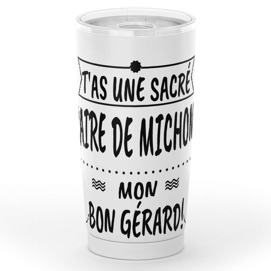 Gobelet mon bon Gérard en acier inoxydable
