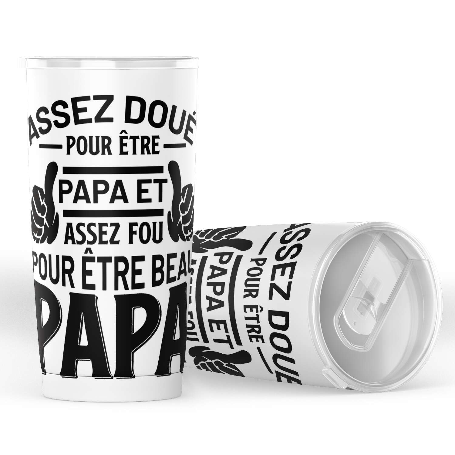 Gobelet Papa beau papa en acier inoxydable