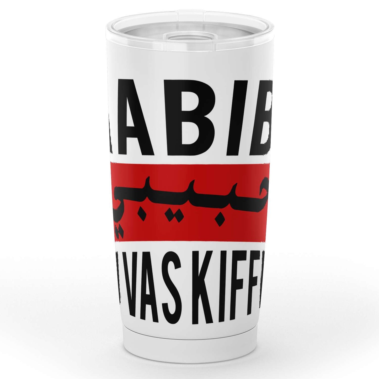 Gobelet personnalisé en acier inoxydable "Habibi tu vas kiffer"