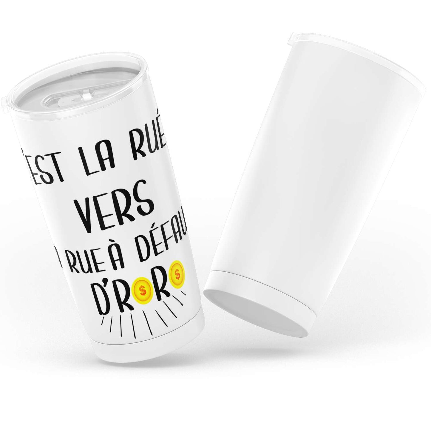 Gobelet rap français LA RUE À DÉFAUT D’RORO en acier 